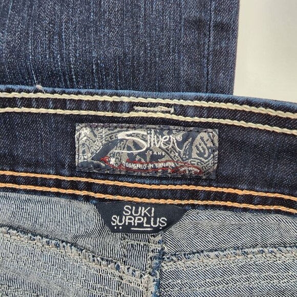Silver Jeans Co. Suki Surplus Womens Jeans W28/L30 Dark Wash Mid-Rise Stretch De - Picture 4 of 6